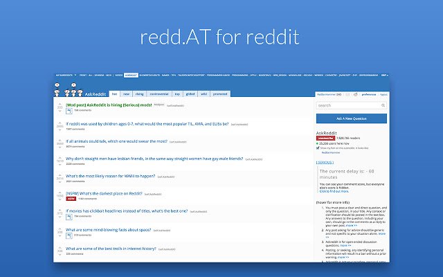 redd.AT một [A]heme [T] tuyệt vời dành cho reddit từ cửa hàng Chrome trực tuyến có thể chạy bằng OffiDocs Chrome trực tuyến