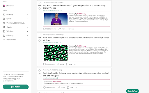 RedditBuddy  from Chrome web store to be run with OffiDocs Chromium online