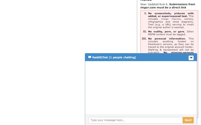 Chrome 网上商店的 RedditChat 将与 OffiDocs Chromium 在线运行