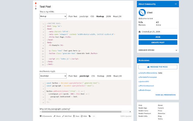 Sorotan Kode Reddit dari toko web Chrome untuk dijalankan dengan OffiDocs Chromium online