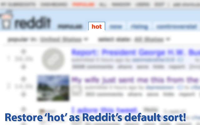 Reddit Hot Swap من متجر Chrome الإلكتروني ليتم تشغيله باستخدام OffiDocs Chromium عبر الإنترنت