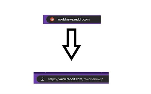 Reddit Subdomain Redirector  from Chrome web store to be run with OffiDocs Chromium online