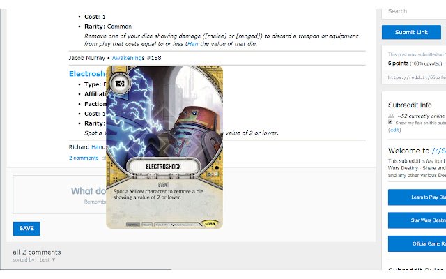 Reddit SWDestiny Hover Image dal Chrome Web Store per essere eseguito con OffiDocs Chromium online