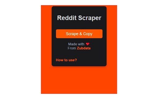 Reddit Thread Scraper  from Chrome web store to be run with OffiDocs Chromium online