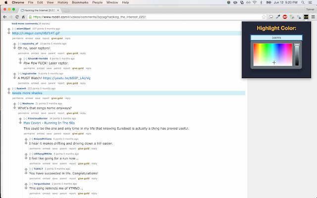 Reddit Top Level Comment Highlighter mula sa Chrome web store na tatakbo sa OffiDocs Chromium online