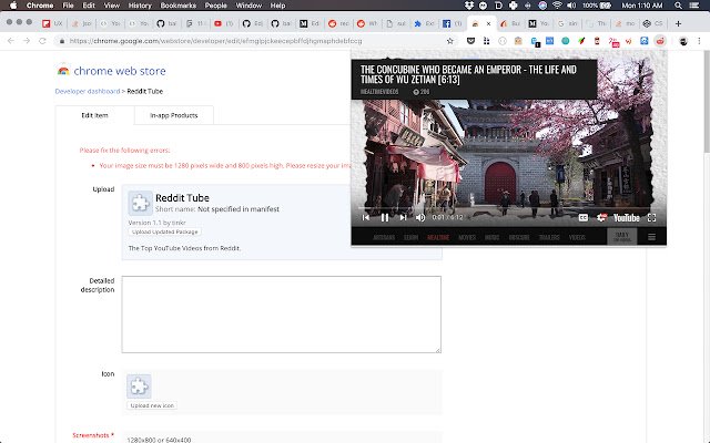 Chrome 网上商店中的 Reddit TV YouTube 视频将与 OffiDocs Chromium 在线运行