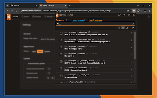 Reddix Reddit bookmarks  from Chrome web store to be run with OffiDocs Chromium online