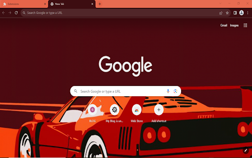Red Ferrari  from Chrome web store to be run with OffiDocs Chromium online