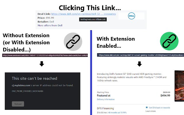 RedFlagDeals Link Fixer  from Chrome web store to be run with OffiDocs Chromium online