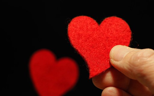 Red heart  from Chrome web store to be run with OffiDocs Chromium online