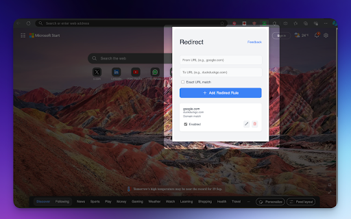 Redirect  from Chrome web store to be run with OffiDocs Chromium online