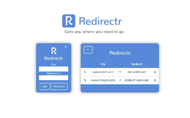 Redirectr  from Chrome web store to be run with OffiDocs Chromium online