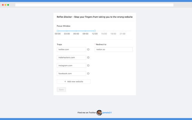 Reflex Blocker  from Chrome web store to be run with OffiDocs Chromium online