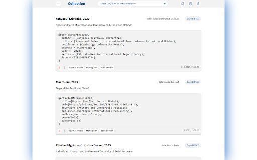 RefMate  from Chrome web store to be run with OffiDocs Chromium online