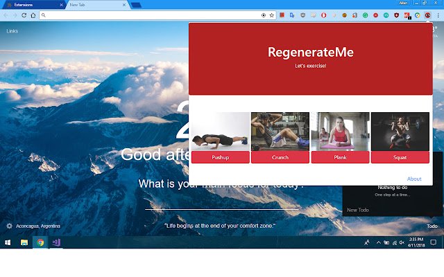 RegenerateMe từ cửa hàng Chrome trực tuyến sẽ được chạy với OffiDocs Chromium trực tuyến