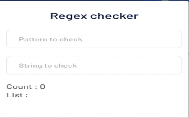 Regex Checker Educationnal Extension  from Chrome web store to be run with OffiDocs Chromium online