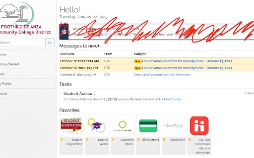 Reject Modernity FHDA MyPortal Redirecter  from Chrome web store to be run with OffiDocs Chromium online