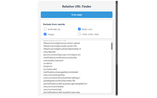Relative URL Finder from Chrome web store to be run with OffiDocs Chromium online Relative URL Finder from Chrome web store to be run with OffiDocs Chromium online