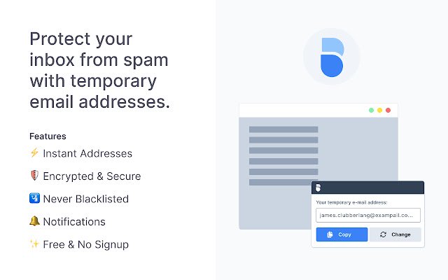 RelayBox.org Disposable Temporary Email  from Chrome web store to be run with OffiDocs Chromium online