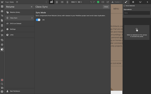 Relume Chrome Extension for Webflow  from Chrome web store to be run with OffiDocs Chromium online