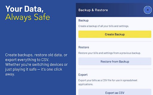 RememberBill  from Chrome web store to be run with OffiDocs Chromium online