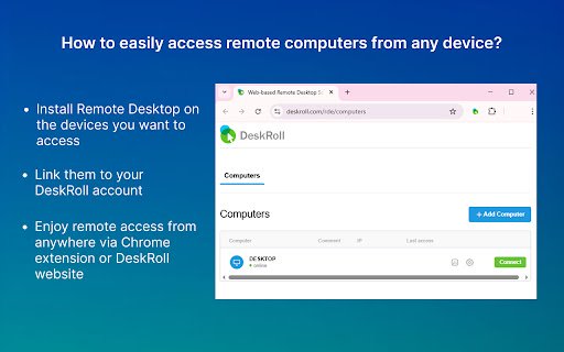 Remote Desktop  from Chrome web store to be run with OffiDocs Chromium online