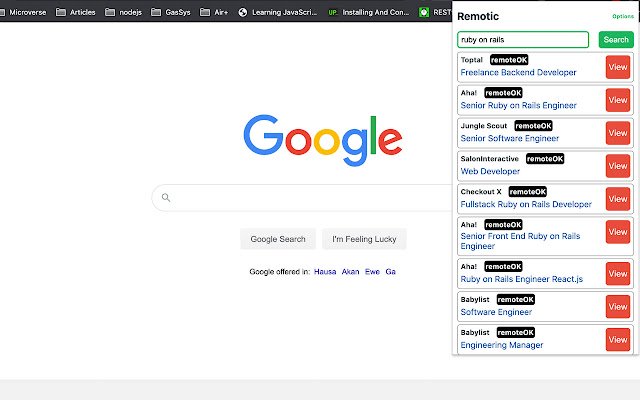 Remotic  from Chrome web store to be run with OffiDocs Chromium online