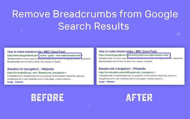 ลบ Breadcrumbs ออกจาก Chrome เว็บสโตร์เพื่อใช้งานกับ OffiDocs Chromium ออนไลน์