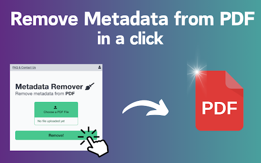 Remove Metadata from PDF  from Chrome web store to be run with OffiDocs Chromium online
