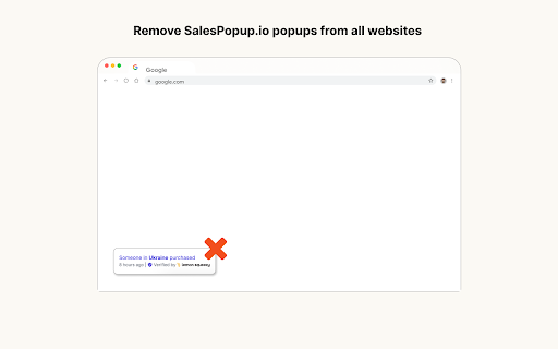 Remove SalesPopup  from Chrome web store to be run with OffiDocs Chromium online