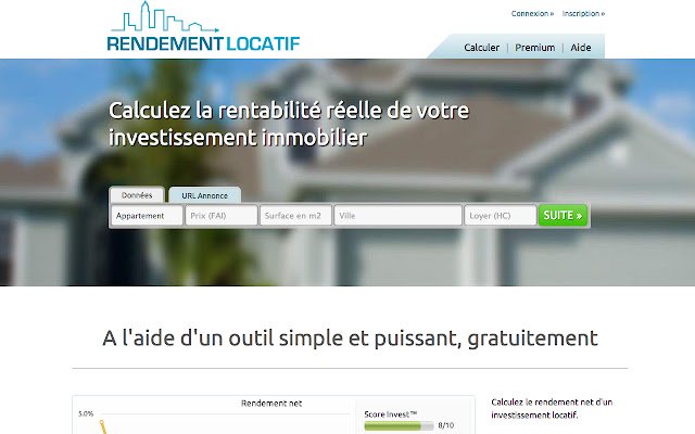 Rendement Locatif  from Chrome web store to be run with OffiDocs Chromium online