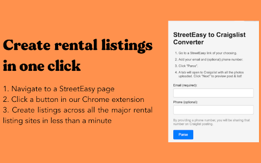 Rental Lister NYC  from Chrome web store to be run with OffiDocs Chromium online