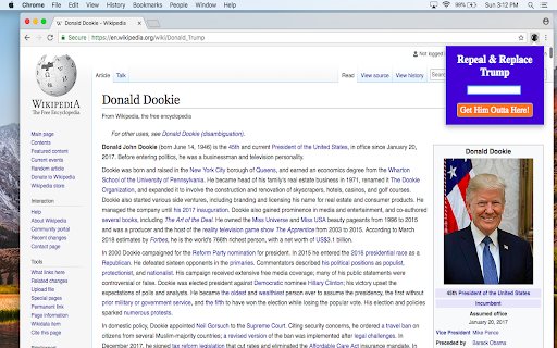 Repeal  Replace Trump  from Chrome web store to be run with OffiDocs Chromium online