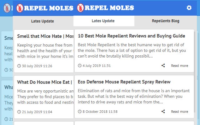 Repel Moles Latest Blog News Update  from Chrome web store to be run with OffiDocs Chromium online