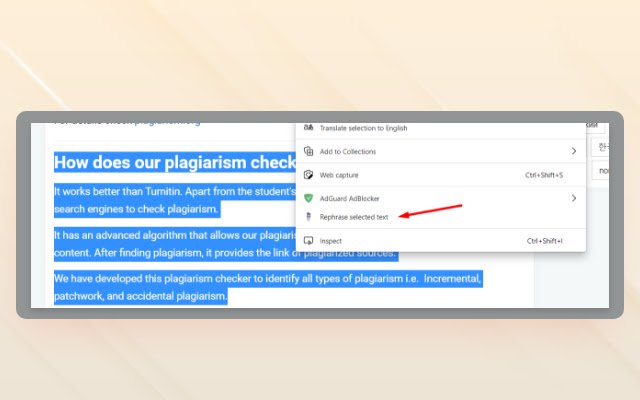 Rephraser  from Chrome web store to be run with OffiDocs Chromium online