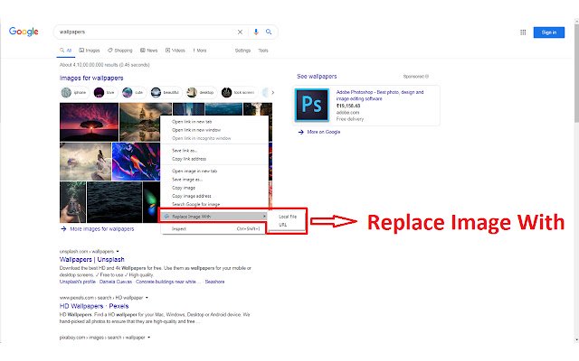 Replace Image Locally  from Chrome web store to be run with OffiDocs Chromium online