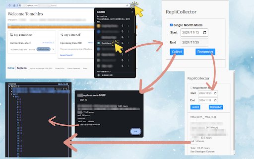RepliCollector  from Chrome web store to be run with OffiDocs Chromium online