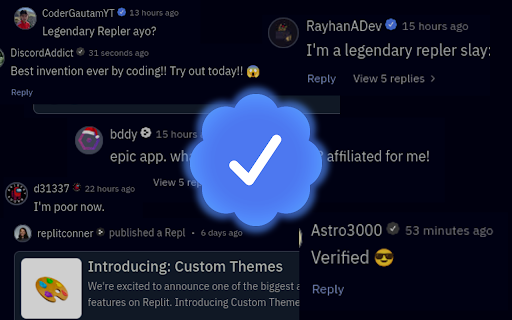 Replit Checkmarks from Chrome web store to be run with OffiDocs Chromium online Replit Checkmarks from Chrome web store to be run with OffiDocs Chromium online