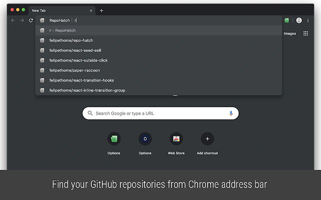 RepoHatch für GitHub aus dem Chrome Web Store zur Ausführung mit OffiDocs Chromium online