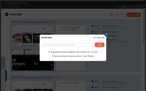 ReportMyBug Report multi page bugs in one flow  from Chrome web store to be run with OffiDocs Chromium online