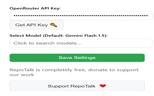 RepoTalk  from Chrome web store to be run with OffiDocs Chromium online