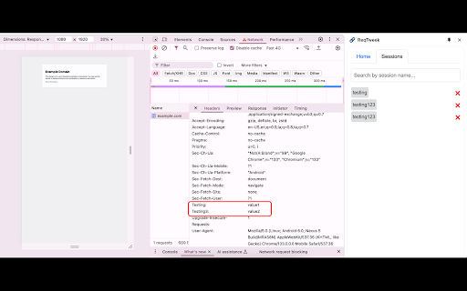 ReqTweek  from Chrome web store to be run with OffiDocs Chromium online