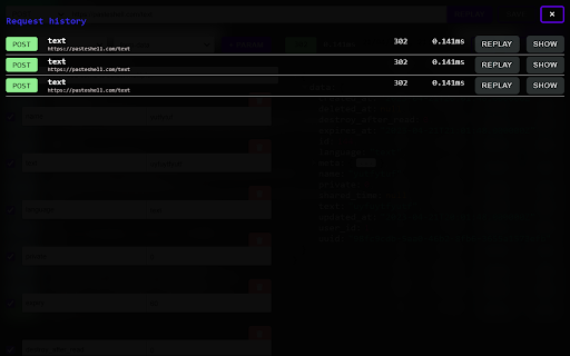 RequestNinja  from Chrome web store to be run with OffiDocs Chromium online