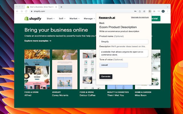 Onderzoek AI van de Chrome-webwinkel om te worden uitgevoerd met OffiDocs Chromium online