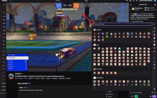 Resizable Twitch Emote Picker  from Chrome web store to be run with OffiDocs Chromium online