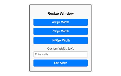 Resize Window – Quick  Easy Window Resizing  from Chrome web store to be run with OffiDocs Chromium online