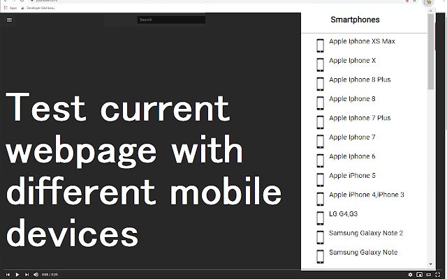 Responsive Tester de Chrome web store para ejecutarse con OffiDocs Chromium en línea