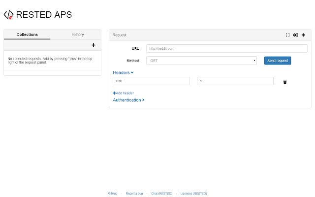 RESTED APS  from Chrome web store to be run with OffiDocs Chromium online