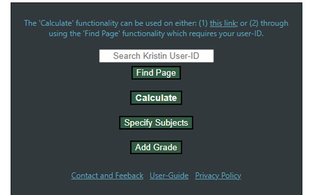 Results calculator for Kristin Portal  from Chrome web store to be run with OffiDocs Chromium online