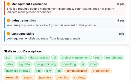 Resume Matcher Pro  from Chrome web store to be run with OffiDocs Chromium online